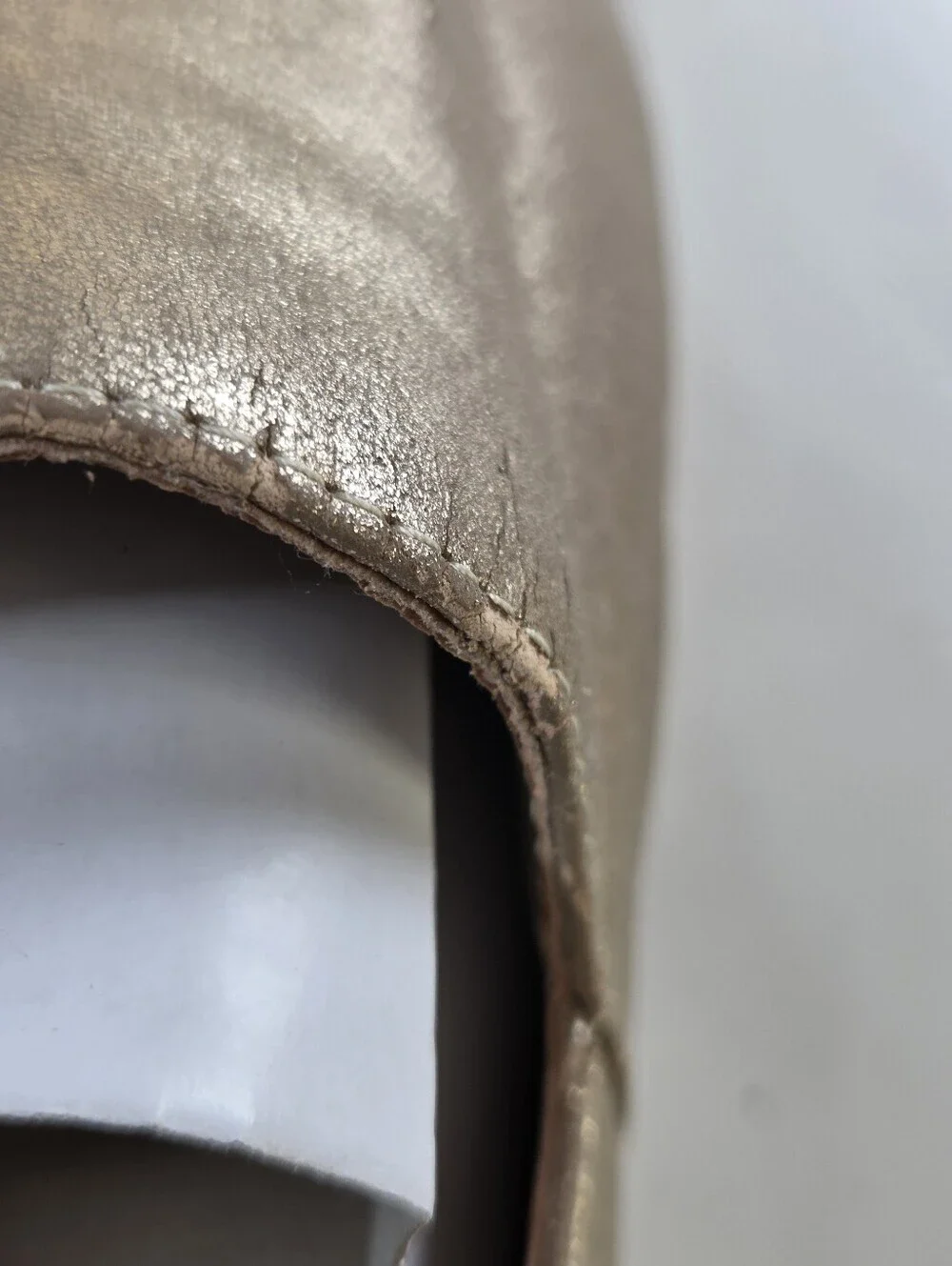 Steve Madden Metallic Gold Espadrille Slip-On Flats(B35)